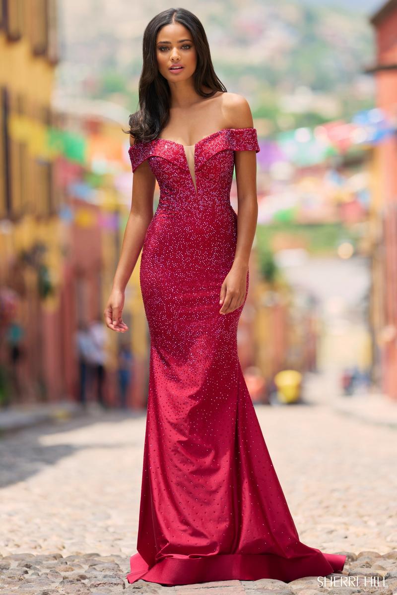 Sherri Hill Prom Red Prom Dress What Color Shoes French Novelty