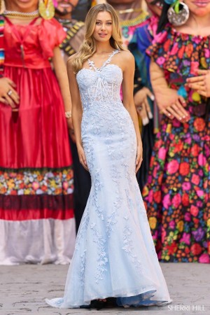 Sherri Hill 55347 Leaf Lace Prom Dress