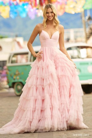 Sherri Hill 55461 Tiered Ruffle Prom Dress