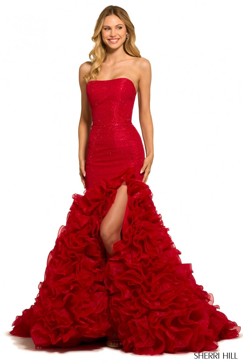 Sherri hill red mermaid on sale