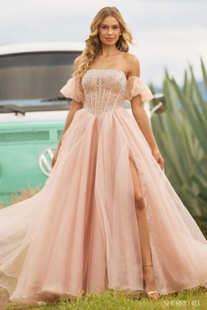 Sherri Hill 55580 Beaded Corset Ball Gown