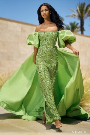 Sherri Hill 55632 Beaded Pageant Gown with Overskirt