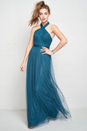 Size 12 Blush Wtoo 560 Halter Bridesmaid Dress