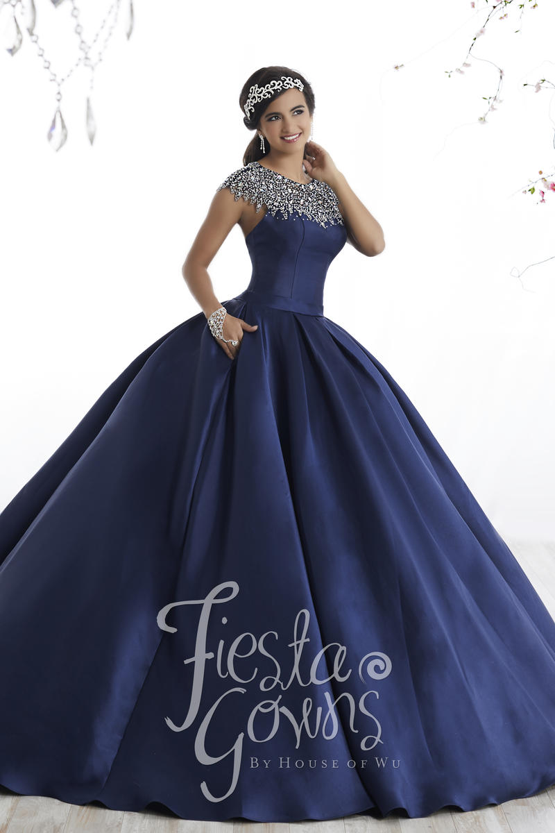 French Novelty Fiesta 56330 Unique Beaded Mikado Quinceanera Dress