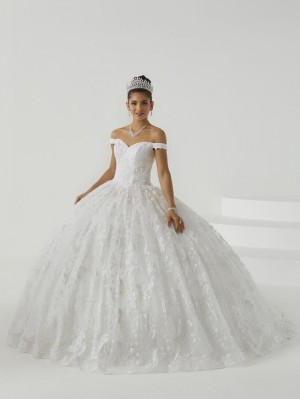 Wu Fiesta 56435 Sequin Off Shoulder Quinceanera Dress