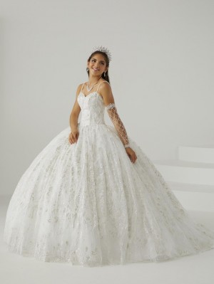 Wu Fiesta 56437 Floral Glitter Quinceanera Dress