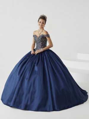 Wu Fiesta 56438 Beaded Off Shoulder Quinceanera Dress