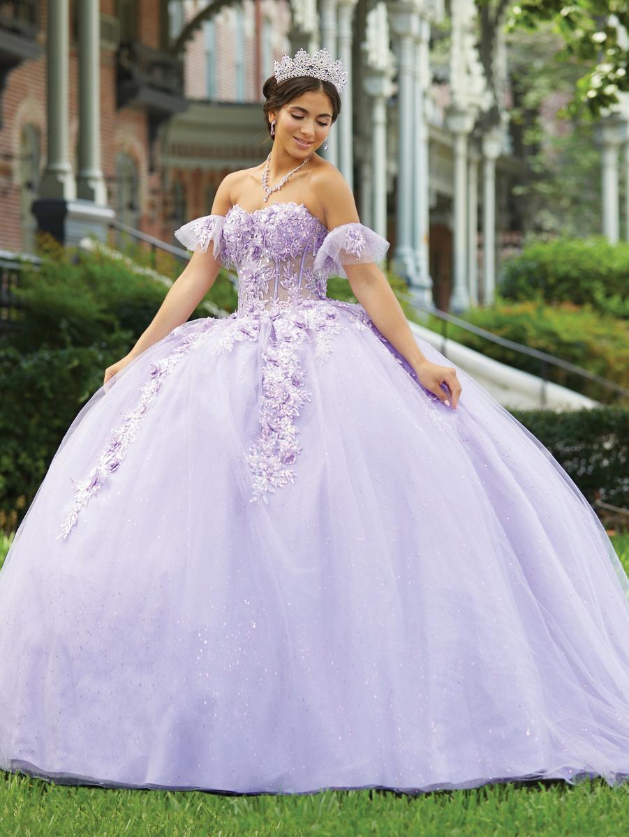 French Novelty: Size 2 Lilac Wu Fiesta 56465 Quinceanera Dress
