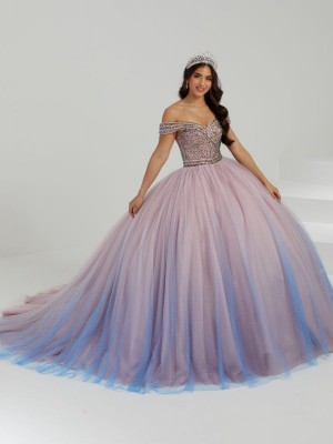 Wu Fiesta 56475 Radiant Glitter Ombre Quinceanera Dress