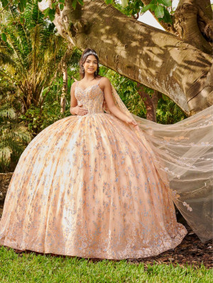 LizLuo Fiesta 56510 Sweet Quinceanera Gown with Cape