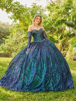 LizLuo Fiesta 56511 Modern Iridescent Quinceanera Gown