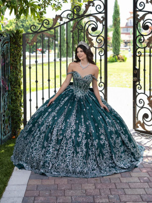 LizLuo Fiesta 56533 Cascading Lace Quince Dress