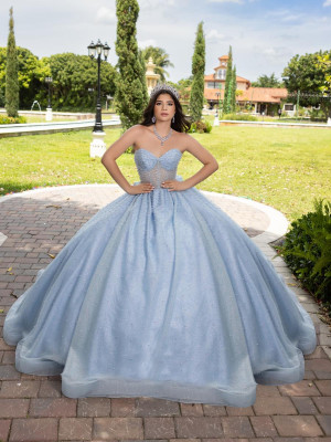 LizLuo Fiesta 56538 Pearl Fantasy Quince Dress