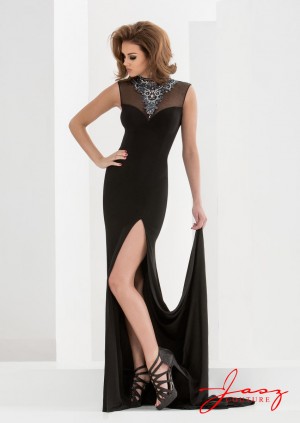 Jasz Couture 5742 High Neck Evening Gown
