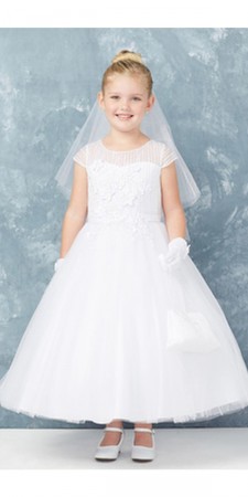 Tip Top 5754 Flower Girls Cap Sleeve Dress