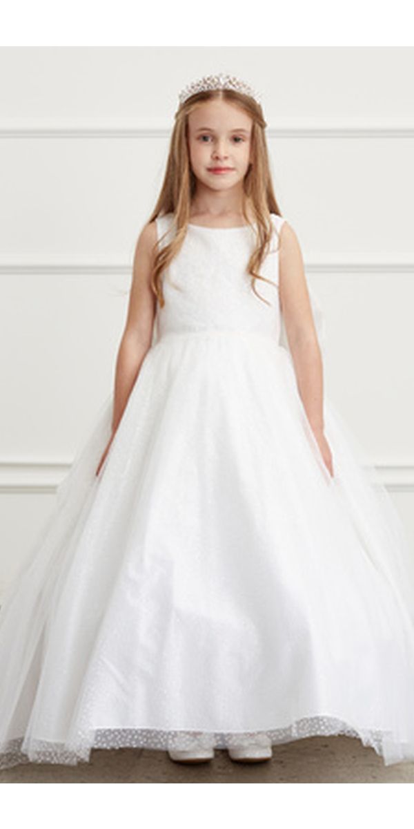 French Novelty: Tip Top 5804 Glitter Tulle Flower Girls Dress