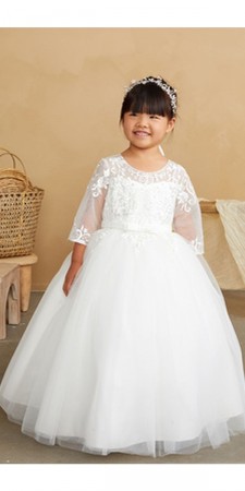 Tip Top 5830 Girls Lace Communion Dress