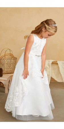 Tip Top 5838 Girls Overlay Communion Dress