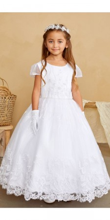 Tip Top 5841 Scallop Lace Flower Girls Dress