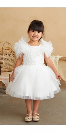 Tip Top 5848 Flower Girls Ruffle Sleeve Dress