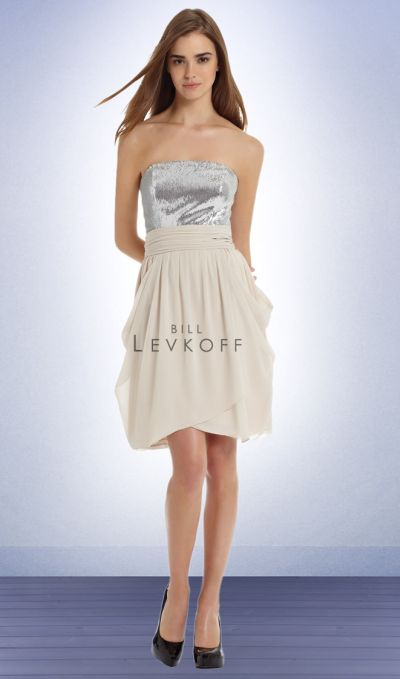 bill levkoff sequin bridesmaid dresses