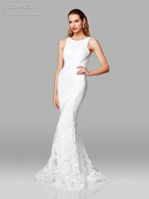 Clarisse White Collection 600121 Lace Casual Wedding Dress