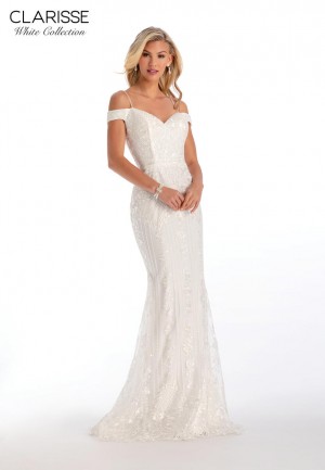Clarisse 600210 Off Shoulder Destination Wedding Dress