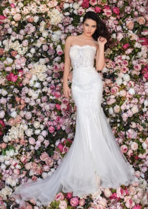 Clarisse 600214 Embroidered Lace Destination Wedding Dress