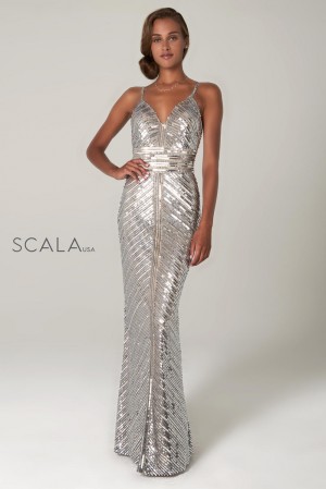 Scala 60105 Shiny Sequin Gown
