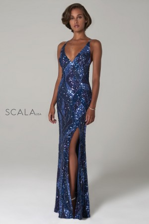 Scala 60106 Sparkling Sequin Prom Gown