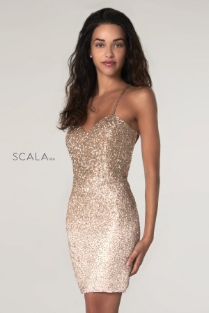 Scala 60108 Ombre Sequin Cocktail Dress