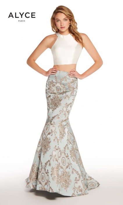 jacquard formal dress