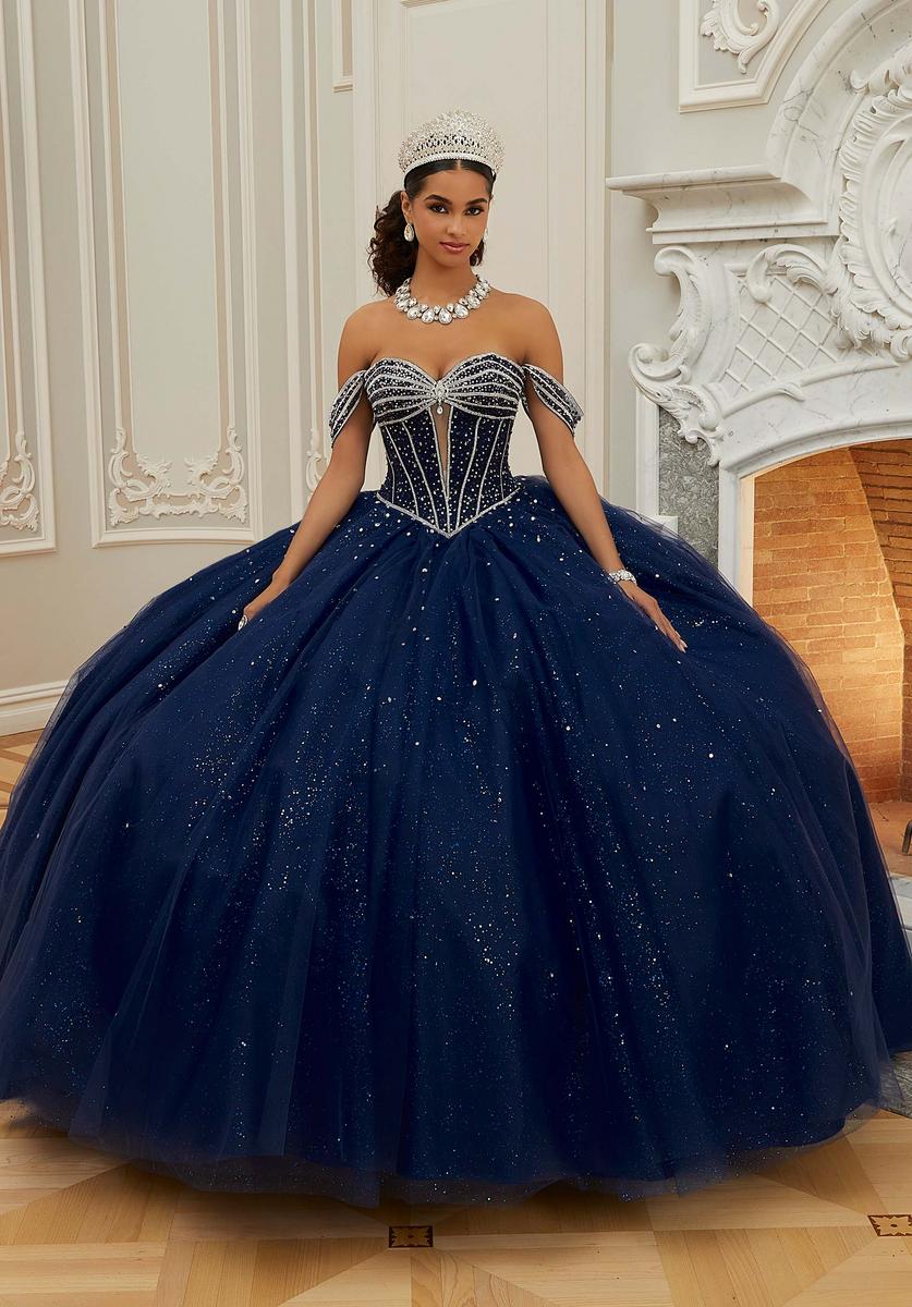 French Novelty: Valencia 60208 Off Shoulder Crystal