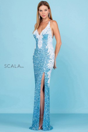 Scala 60225 Uniquely Beaded Prom Gown
