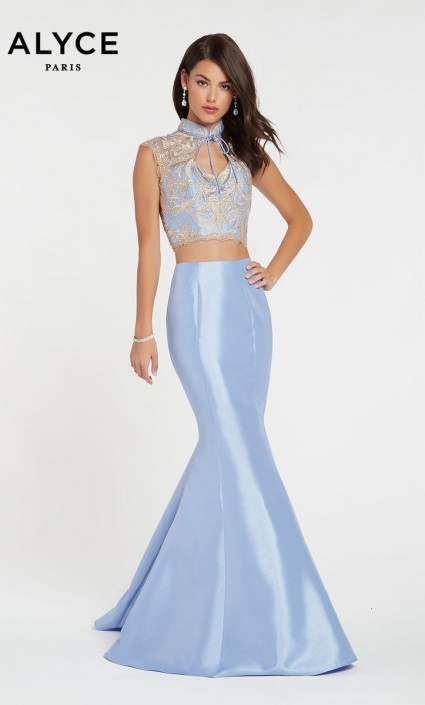 alyce paris 2 piece prom dress