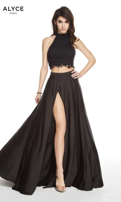 alyce 2 piece prom dress