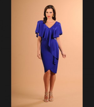 Daymor Couture 609 Draped Cocktail Dress