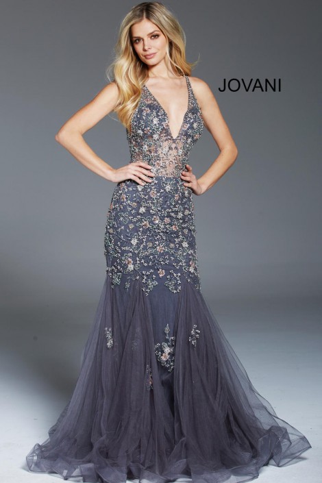 beaded mermaid gown