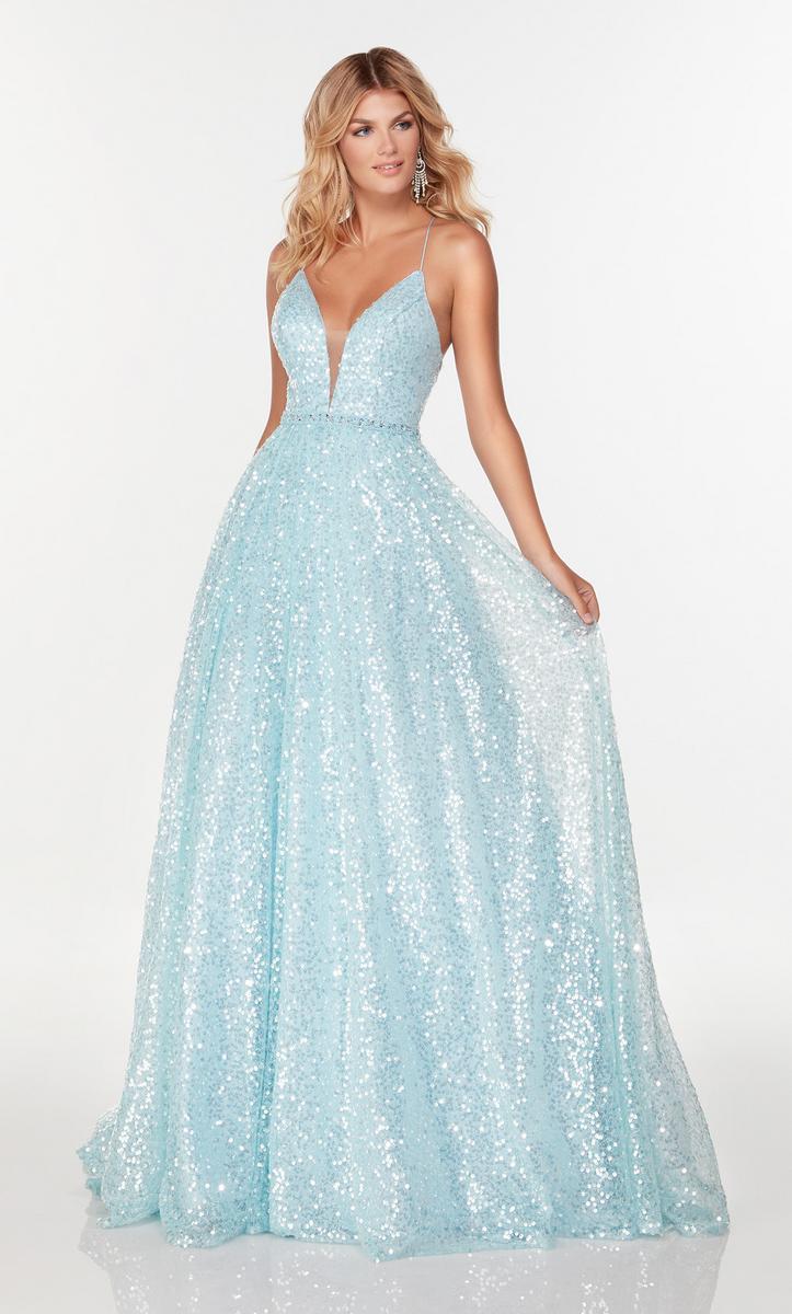 French Novelty: Alyce Paris 61068 Sparkling Sequin A-Line Prom Dress