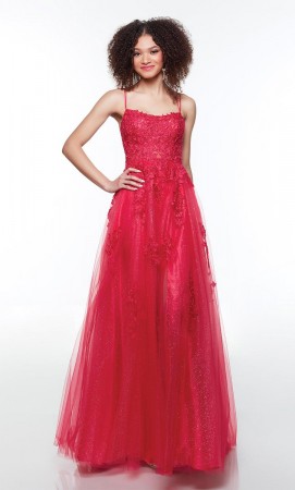 Alyce Paris 61255 Precious Lace Tie Back Prom Dress
