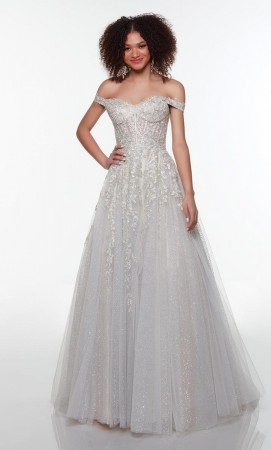 Alyce Paris 61265 Off Shoulder Sparkling Prom Dress