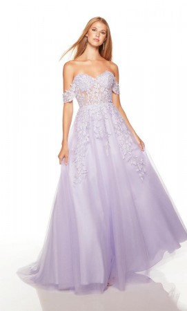 Alyce Paris 61297 Off Shoulder Sheer Corset Prom Dress