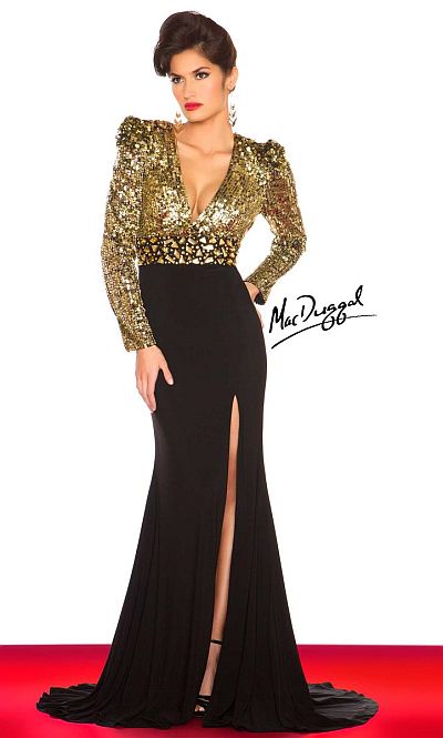 mac duggal long sleeve dresses