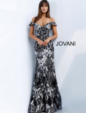 Jovani 61380 Floral Embroidered Evening Dress