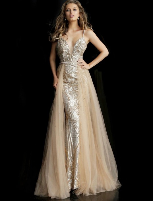 overskirt evening gowns