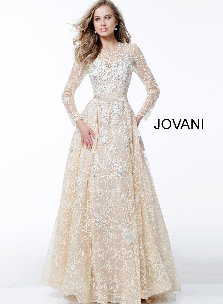 jovani gowns with sleeves