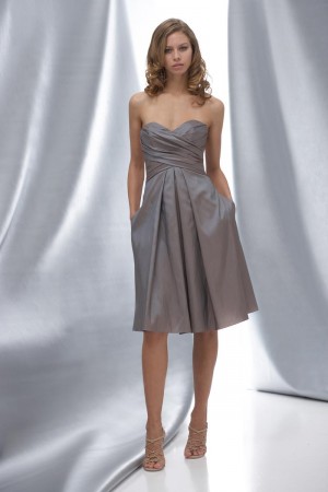 Wtoo 628 Short Luminescent Taffeta Bridesmaid Dress