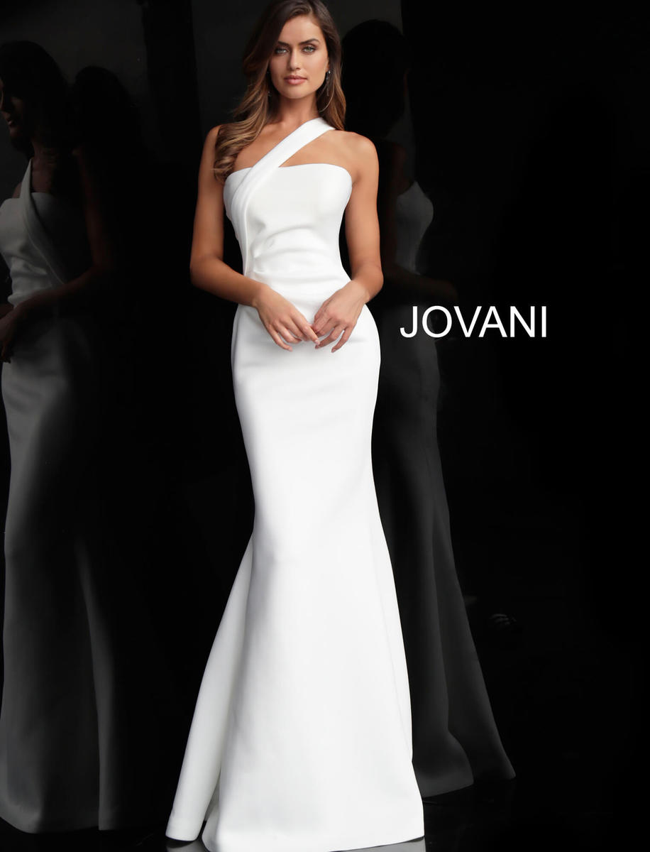 French Novelty: Jovani 63750 One Shoulder Scuba Gown