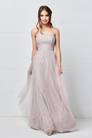 Wtoo 640 Shirred Bobbinet Bridesmaid Dress