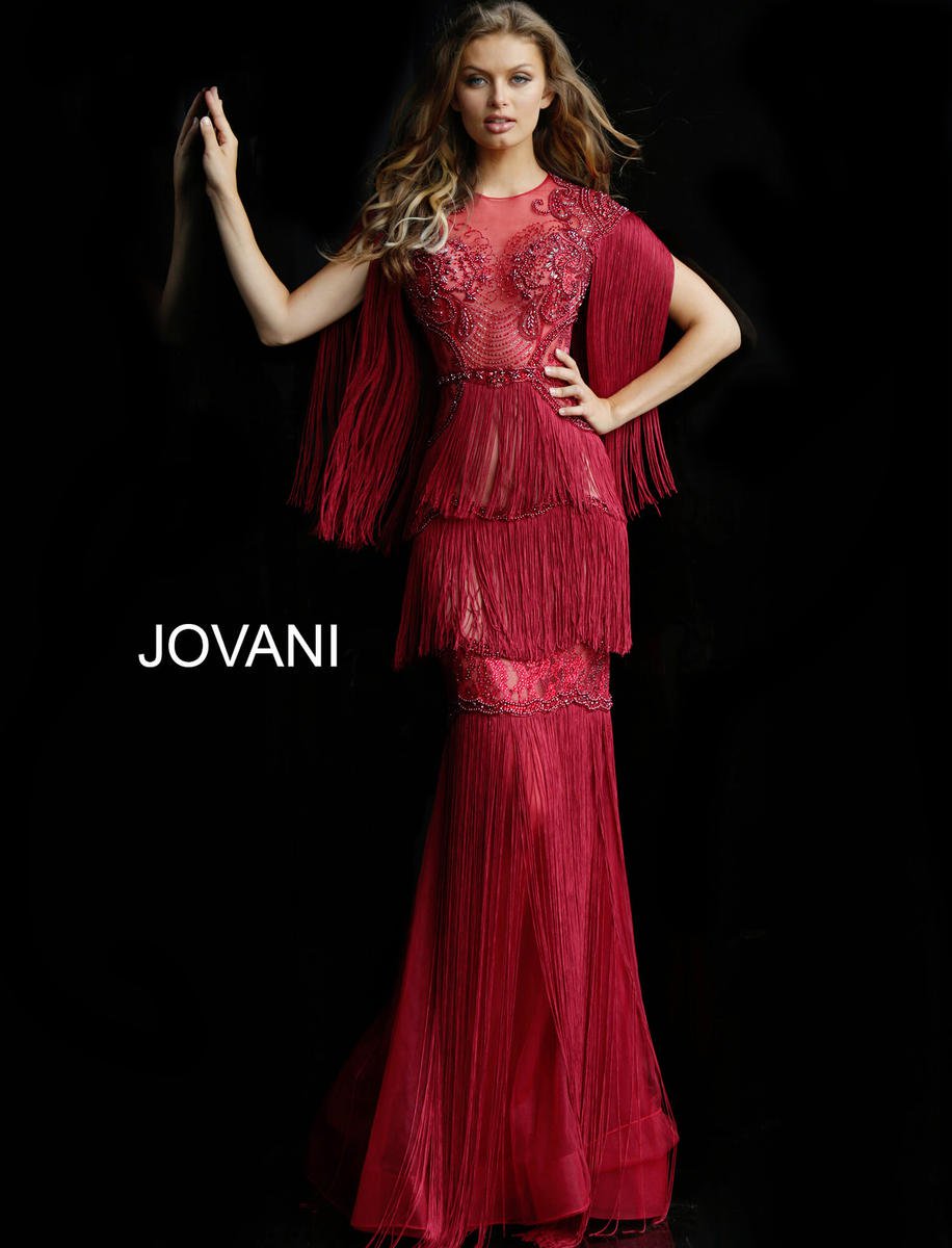 fringe evening dresses